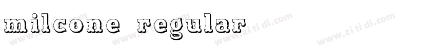 milcone regular字体转换